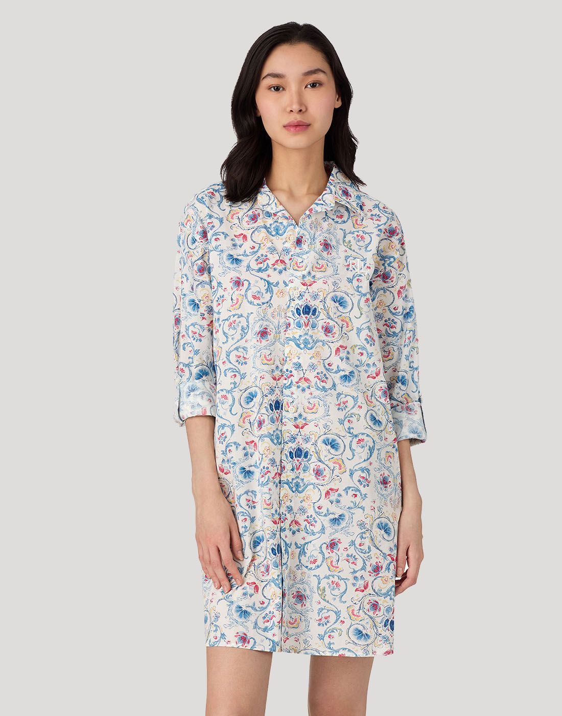 ralph lauren nattskjorte ivory mønster