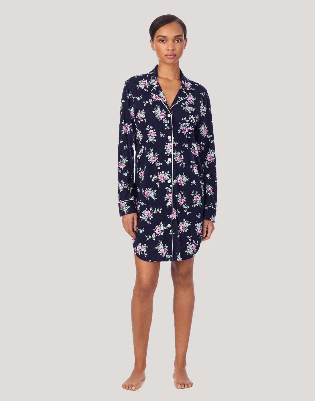 ralph lauren nattskjorte navy print