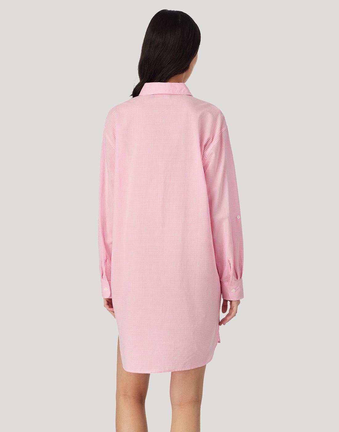 ralph lauren nattskjorte pink white