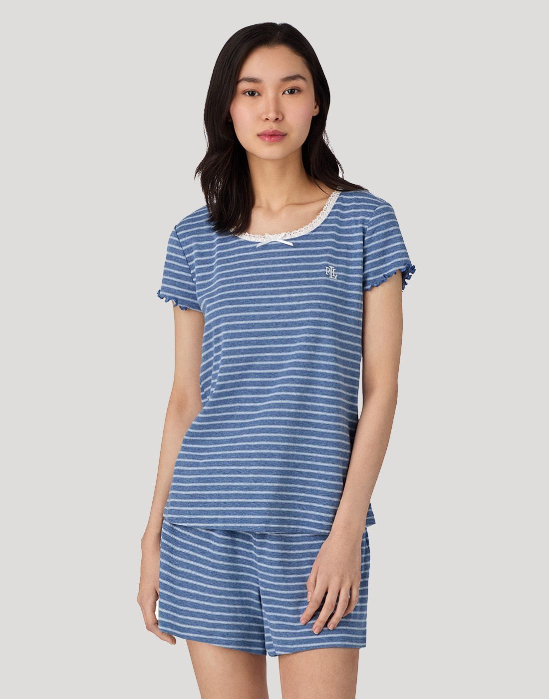 ralph lauren pysj shorts og t-skjorte dark blue