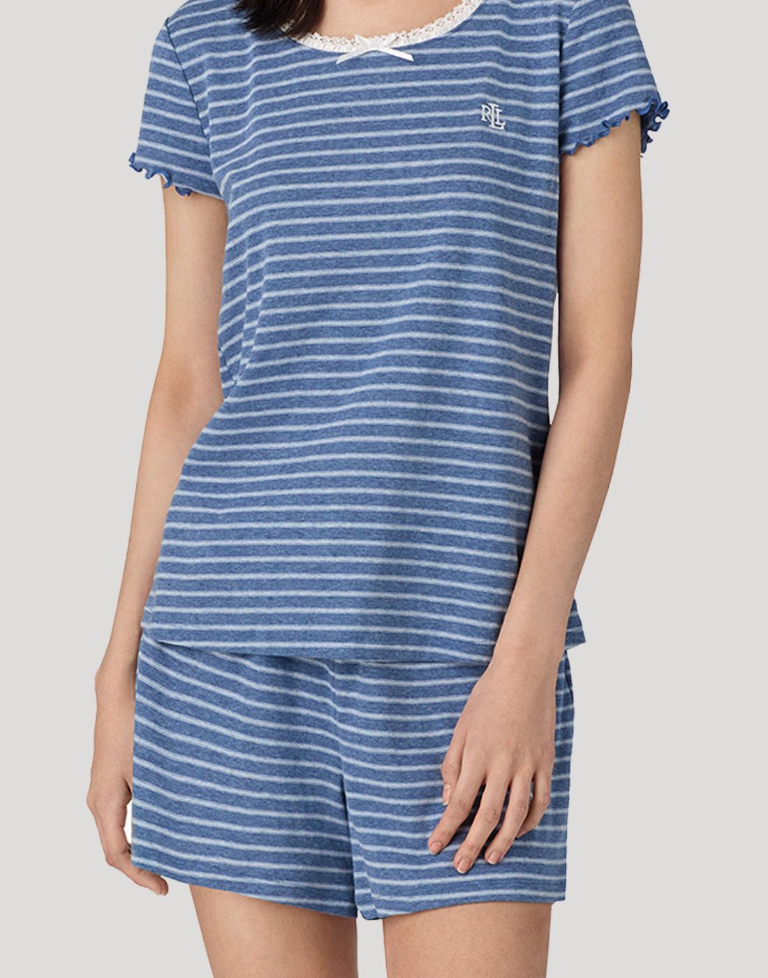 ralph lauren pysj shorts og t-skjorte dark blue