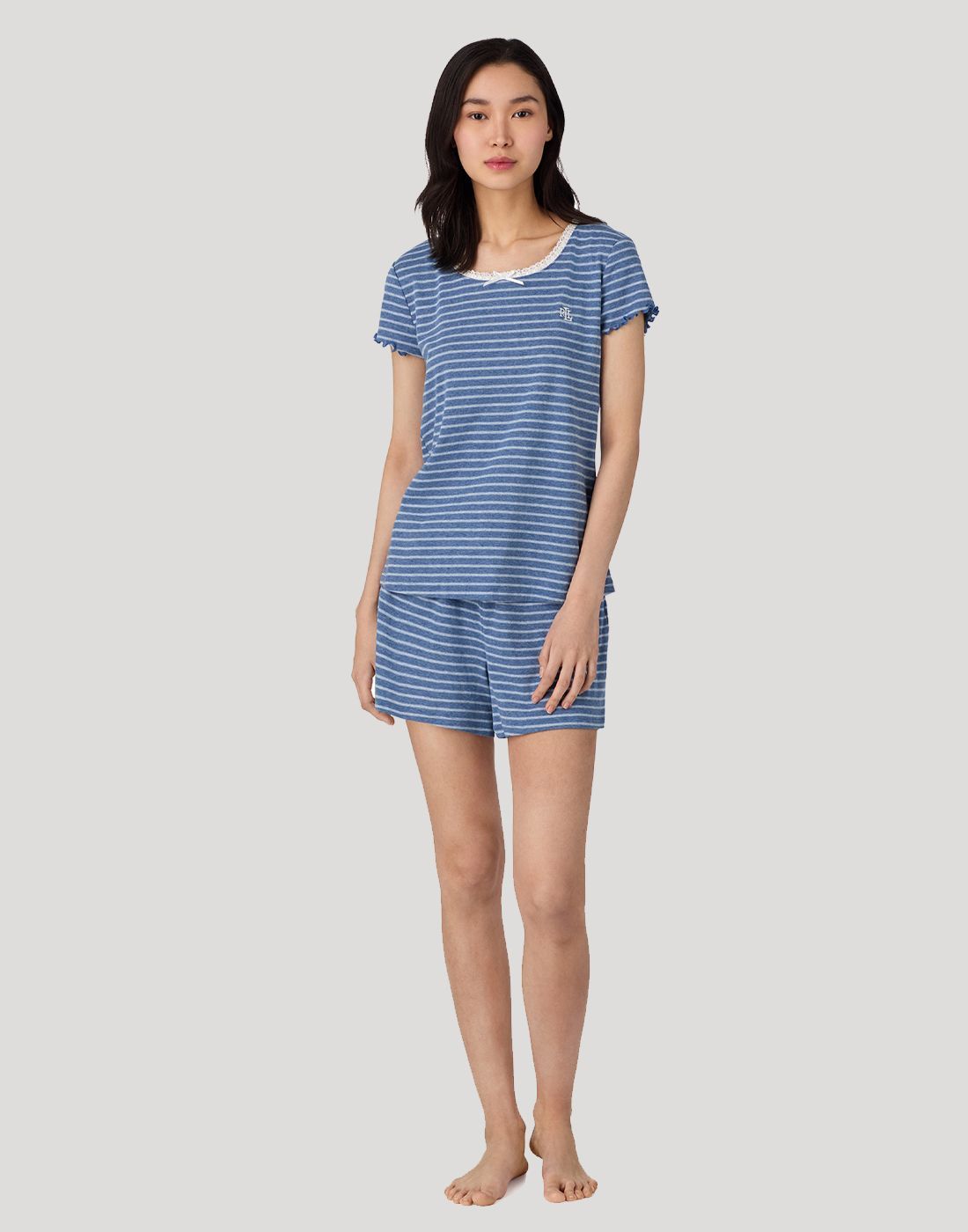 ralph lauren pysj shorts og t-skjorte dark blue