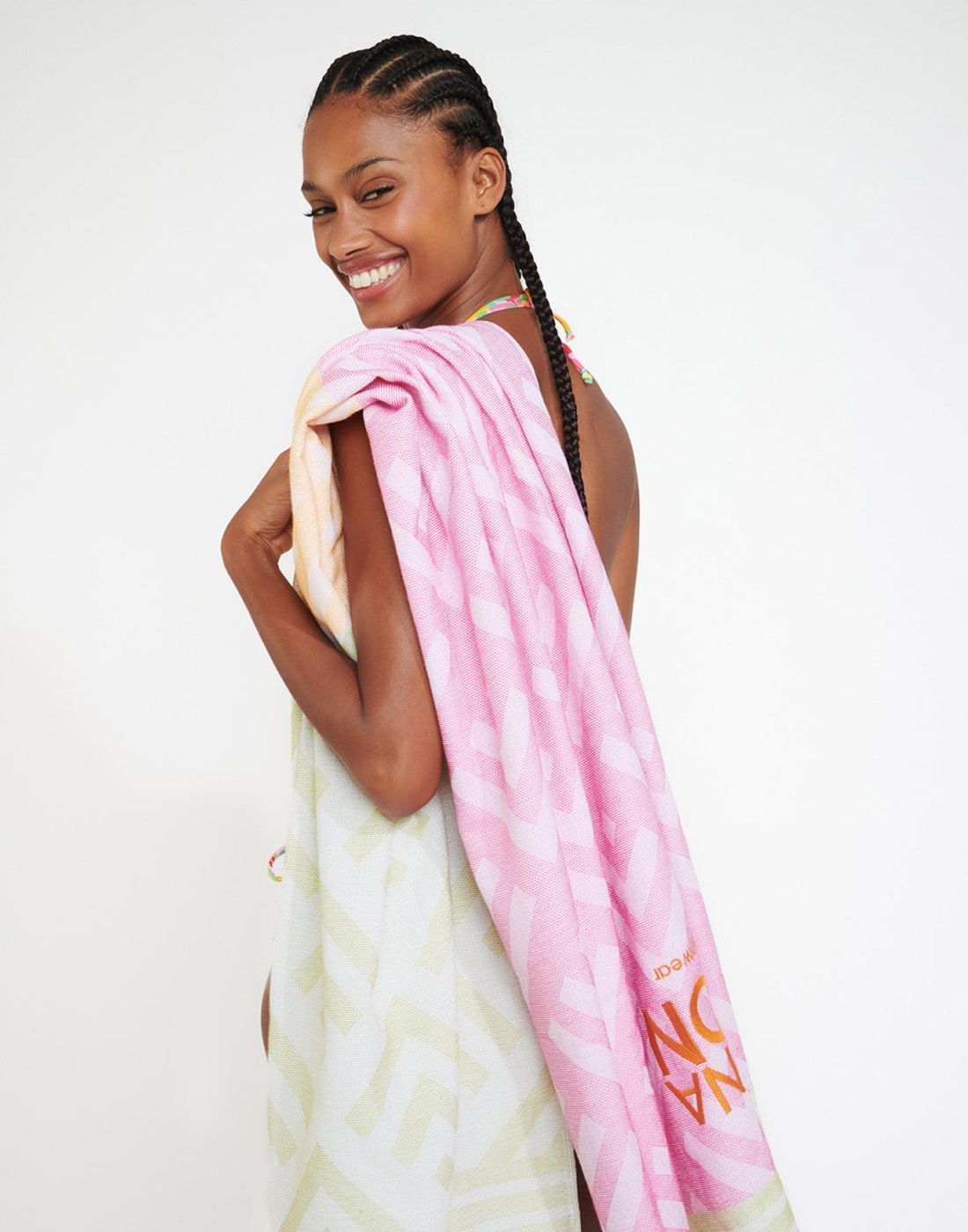 banana moon håndkle3 håndkle banana moon rosa grønn