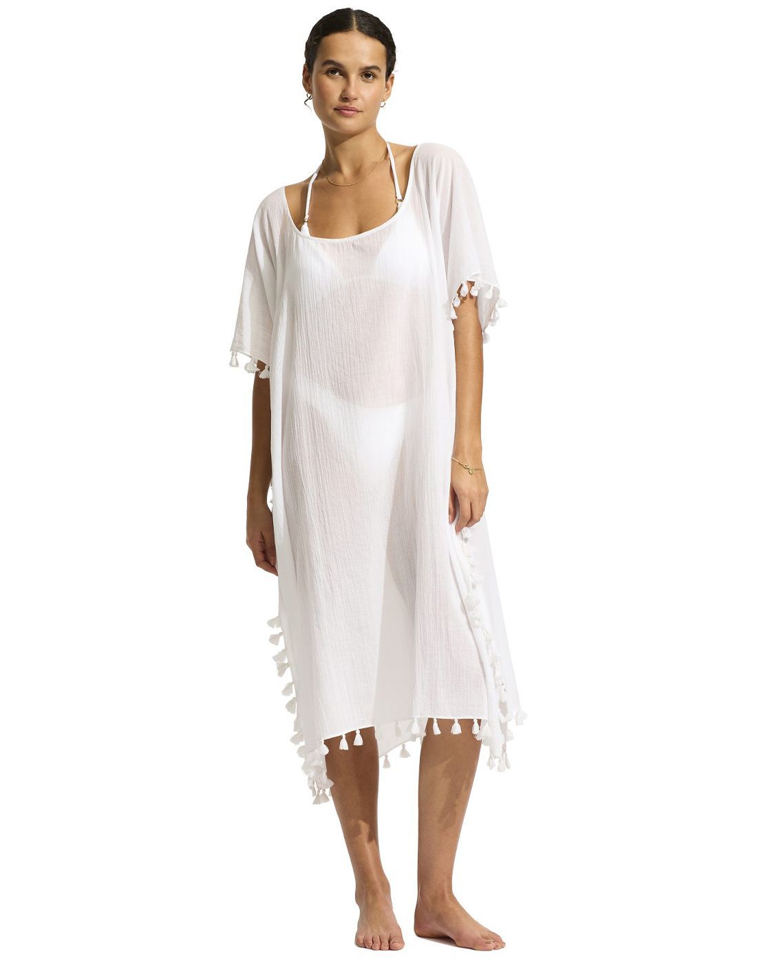 Seafolly 53638 white amnesia kaftan Seafolly amnesia 53638 white amnesia kaftan