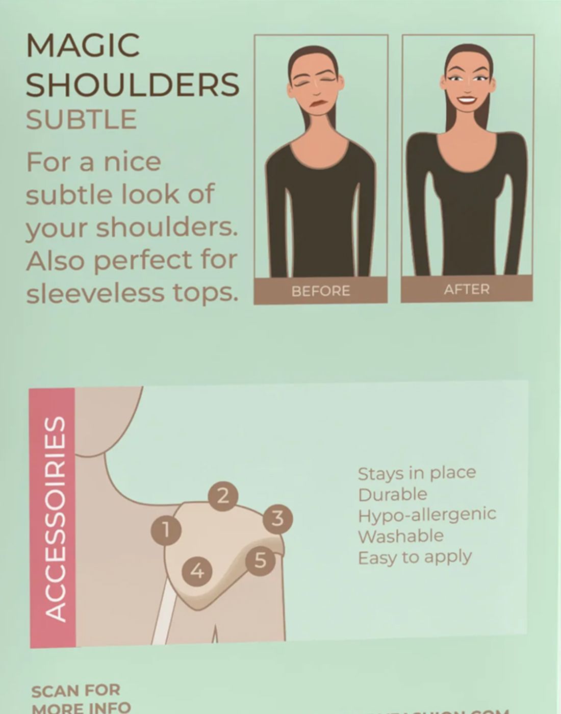 magic bodyfashion skulderputer beige