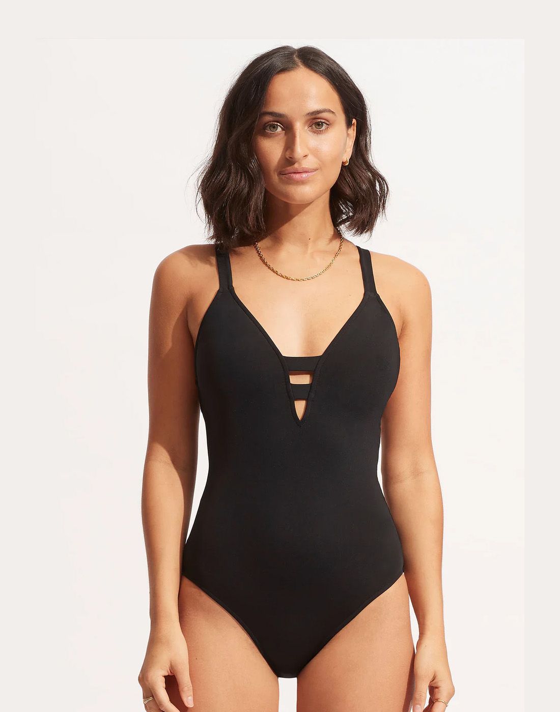seafolly collective badedrakt svart