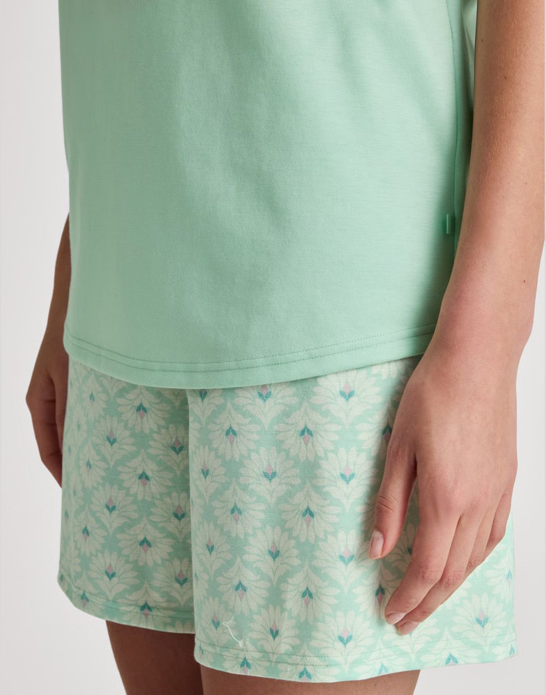 Calida pysjamas 46254 603-soft green detail