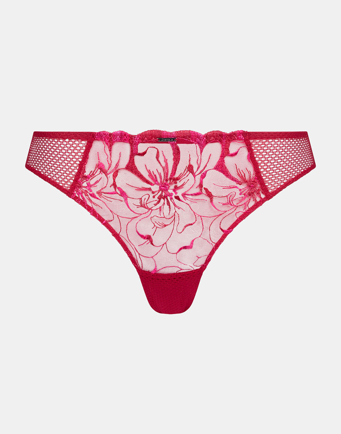 Chantelle fleurs tanga string pomme d'amour
