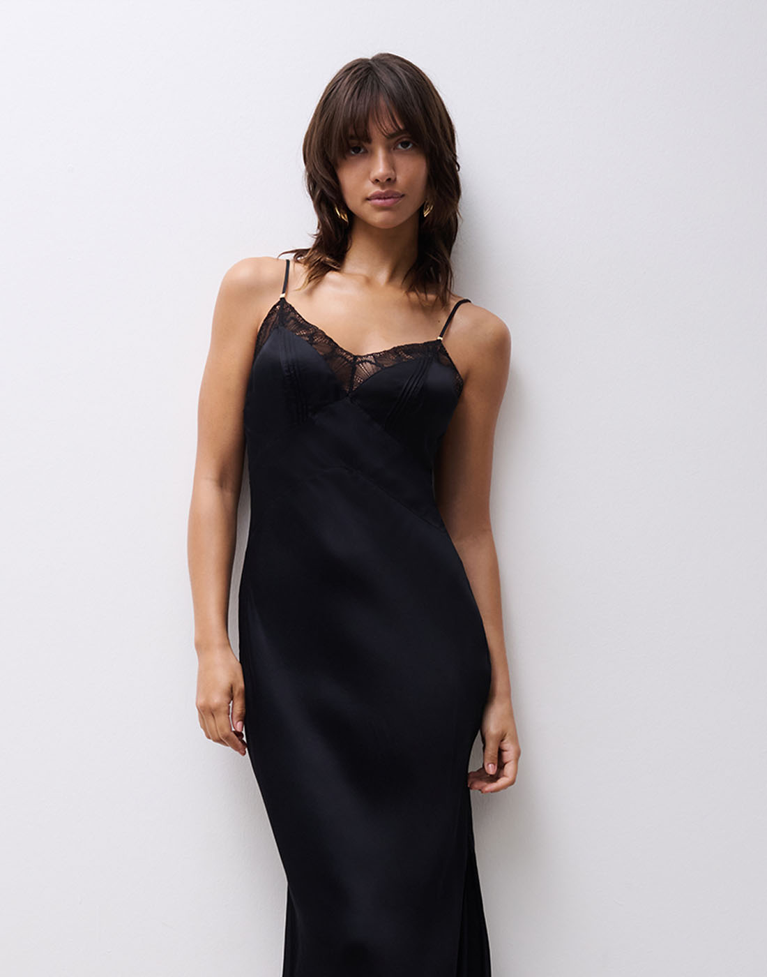 Chantelle muse lang nattkjole black