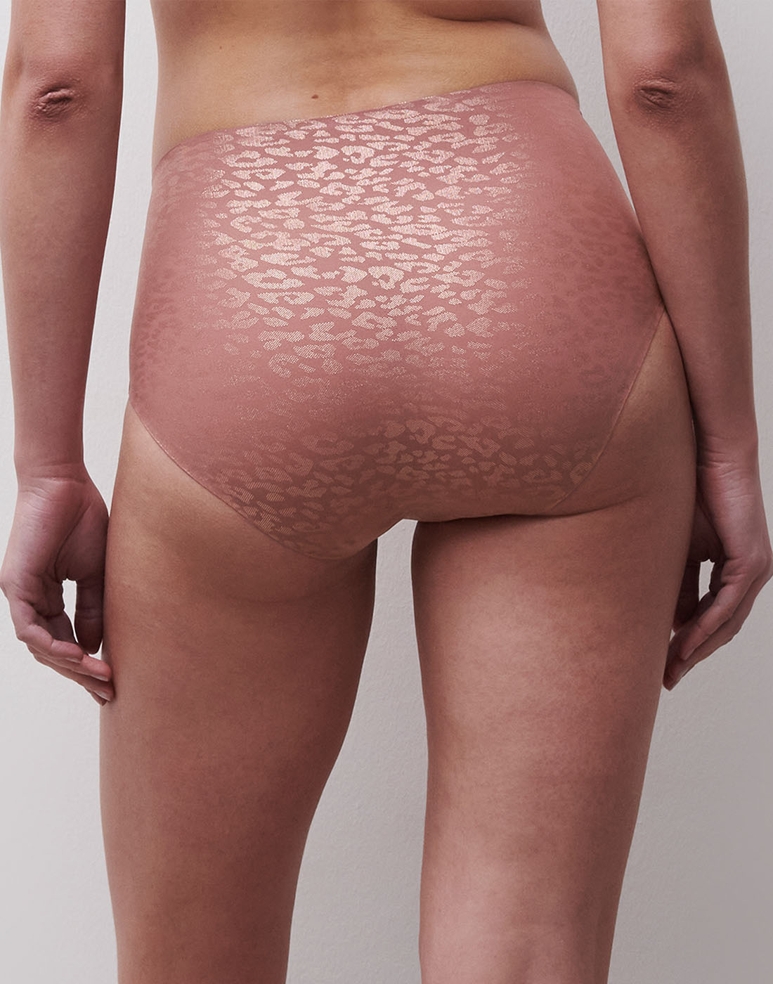 Chantelle soft stretch høy truse pink leo shimmer