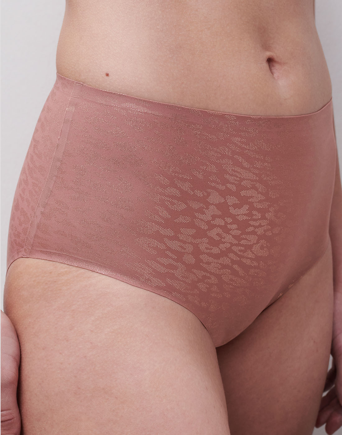 Chantelle soft stretch høy truse pink leo shimmer