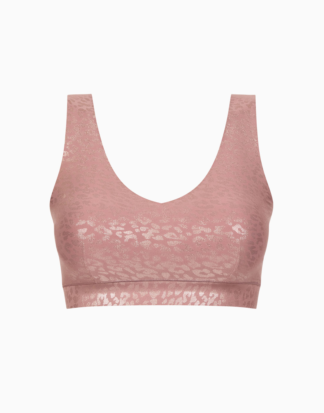 Chantelle soft stretch padded top pink leo shimmer