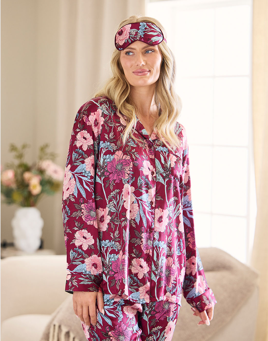 Damella pyjamas wine red