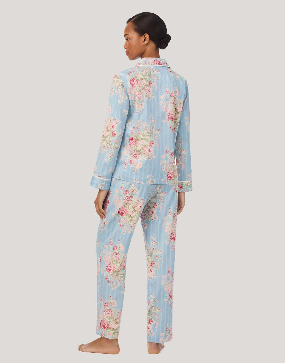 N92441 ralph lauren pysjamas rosa blå mønster