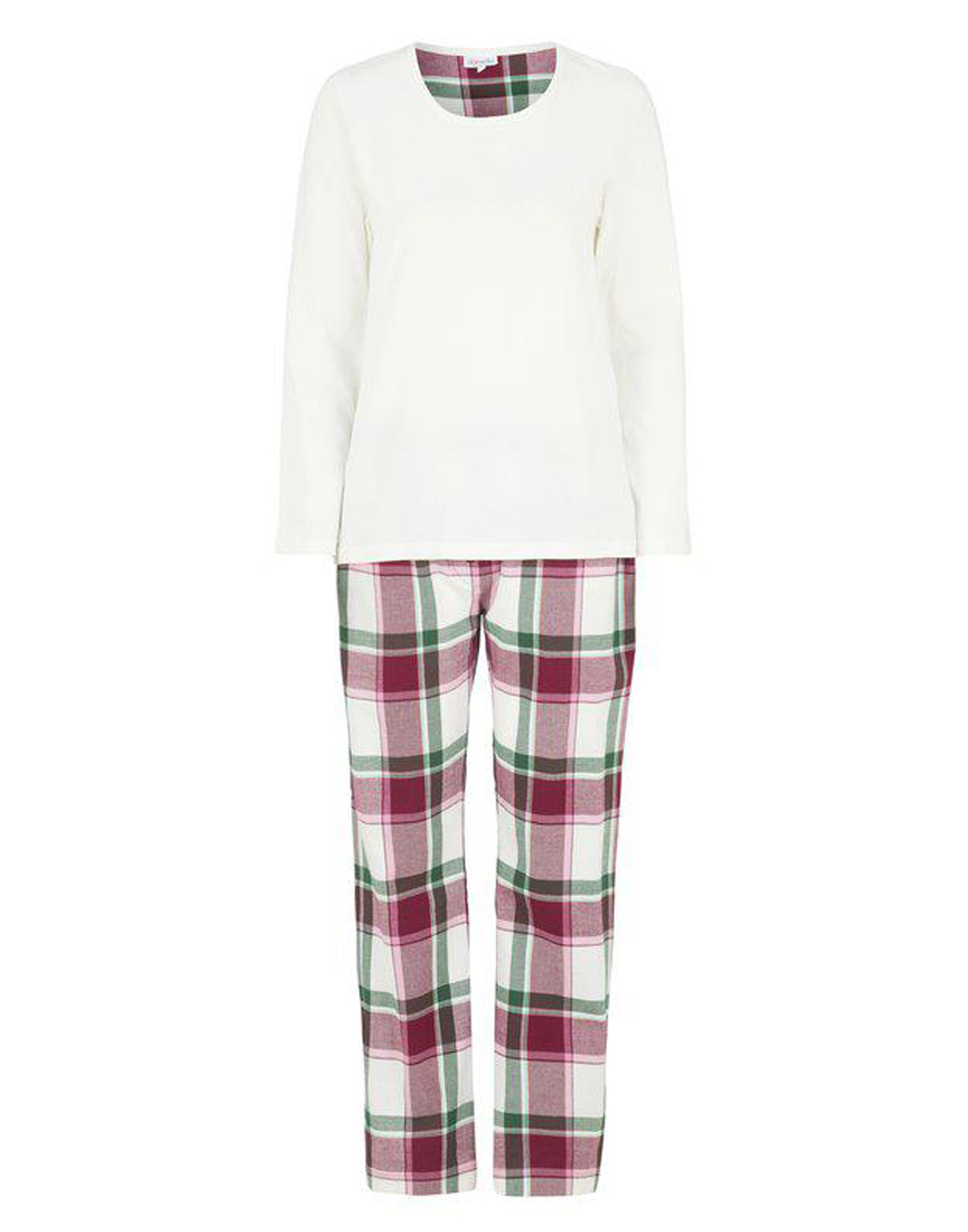 damella pysjamas flanell røde ruter