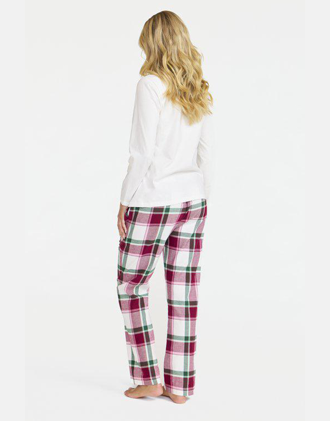 damella pysjamas flanell røde ruter