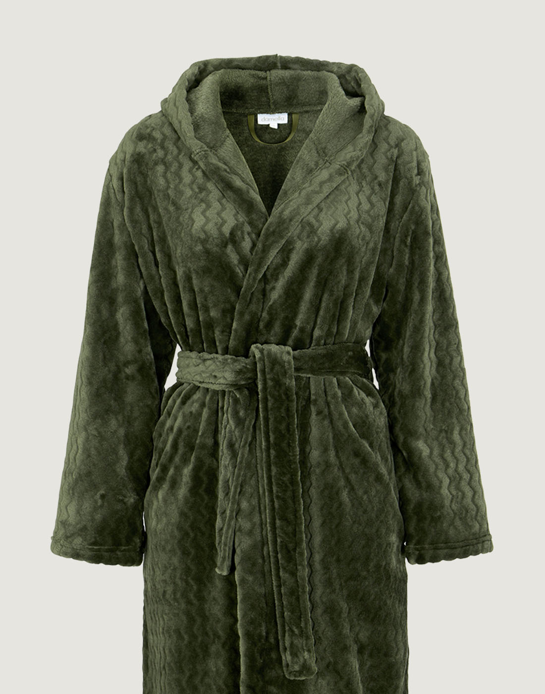 Damella morgenkåpe dark olive