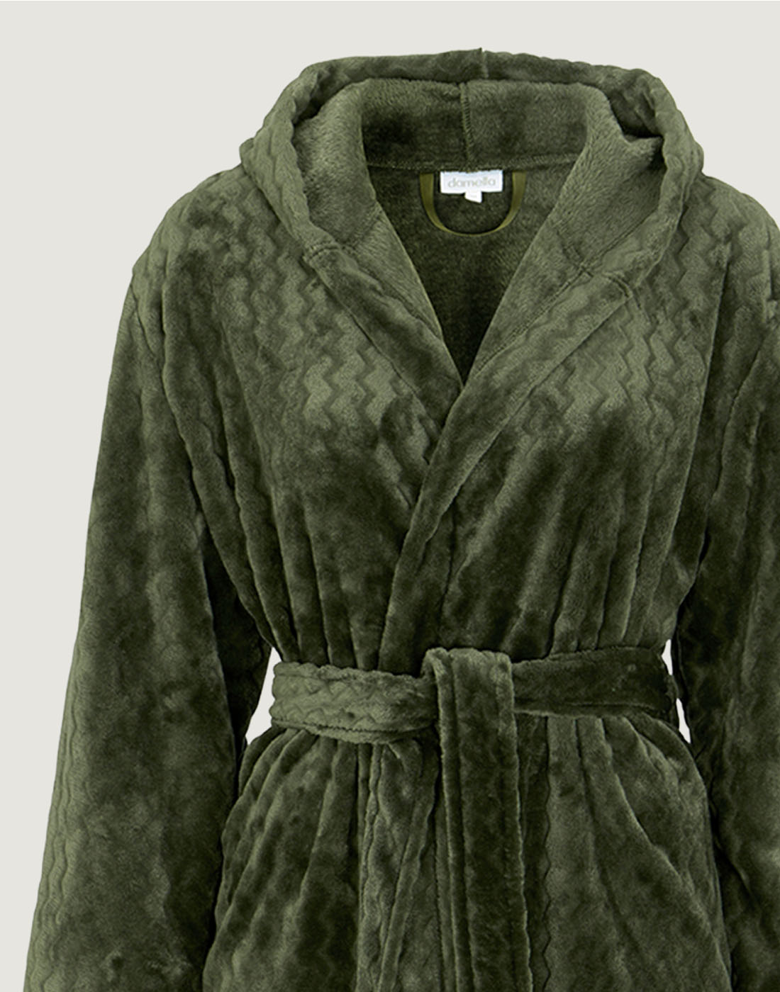 Damella morgenkåpe dark olive