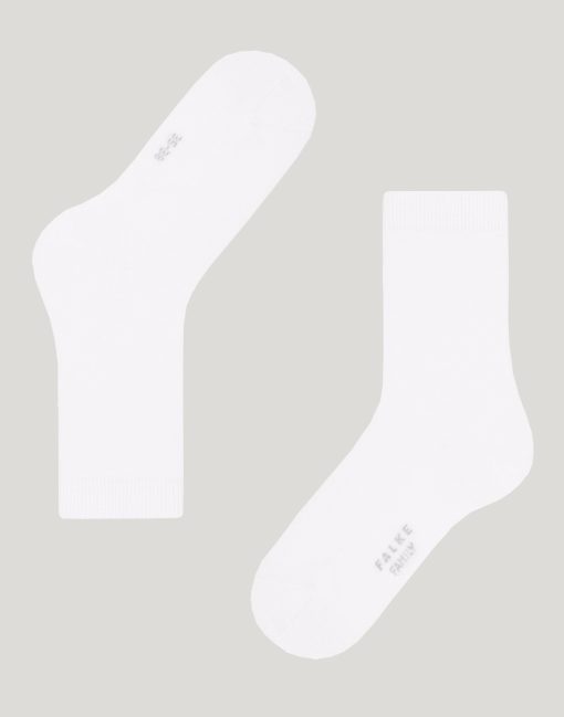 falke cotton family sokk hvit