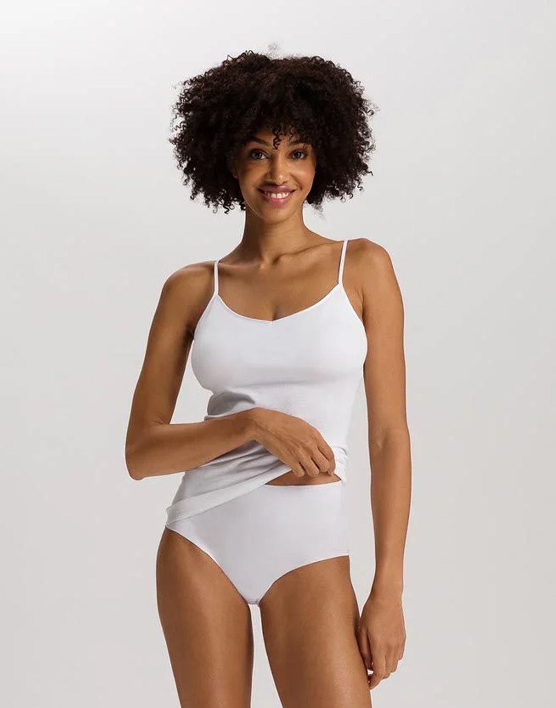 hanro invisible cotton maxi høy truse hvit