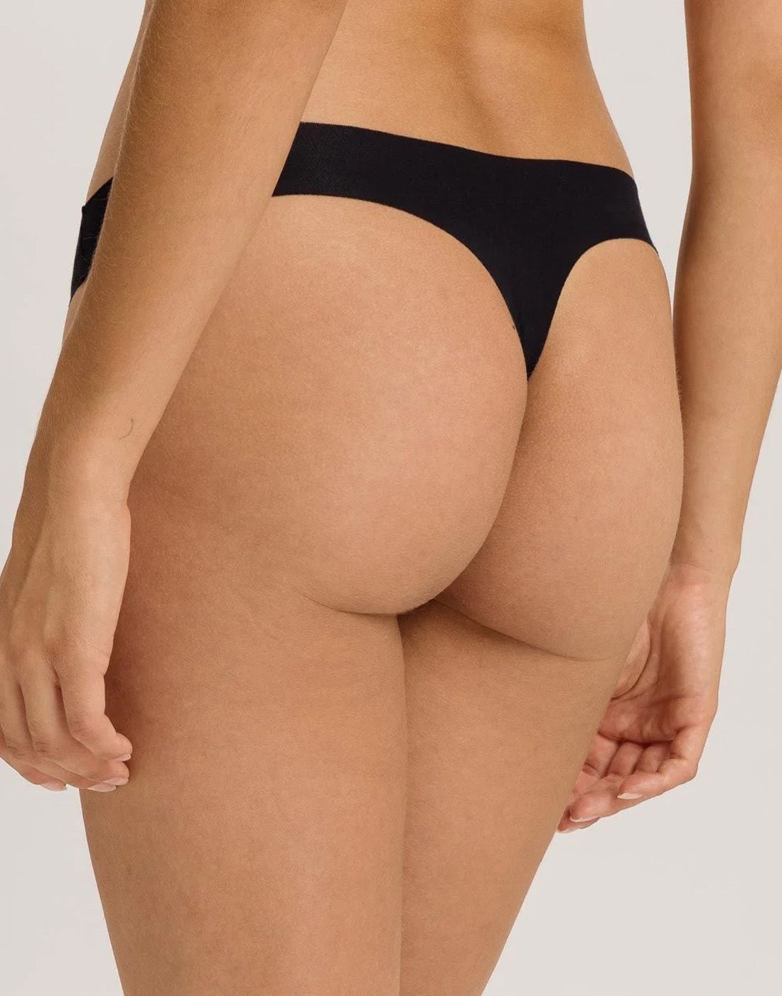 hanro invisible cotton stringtruse svart