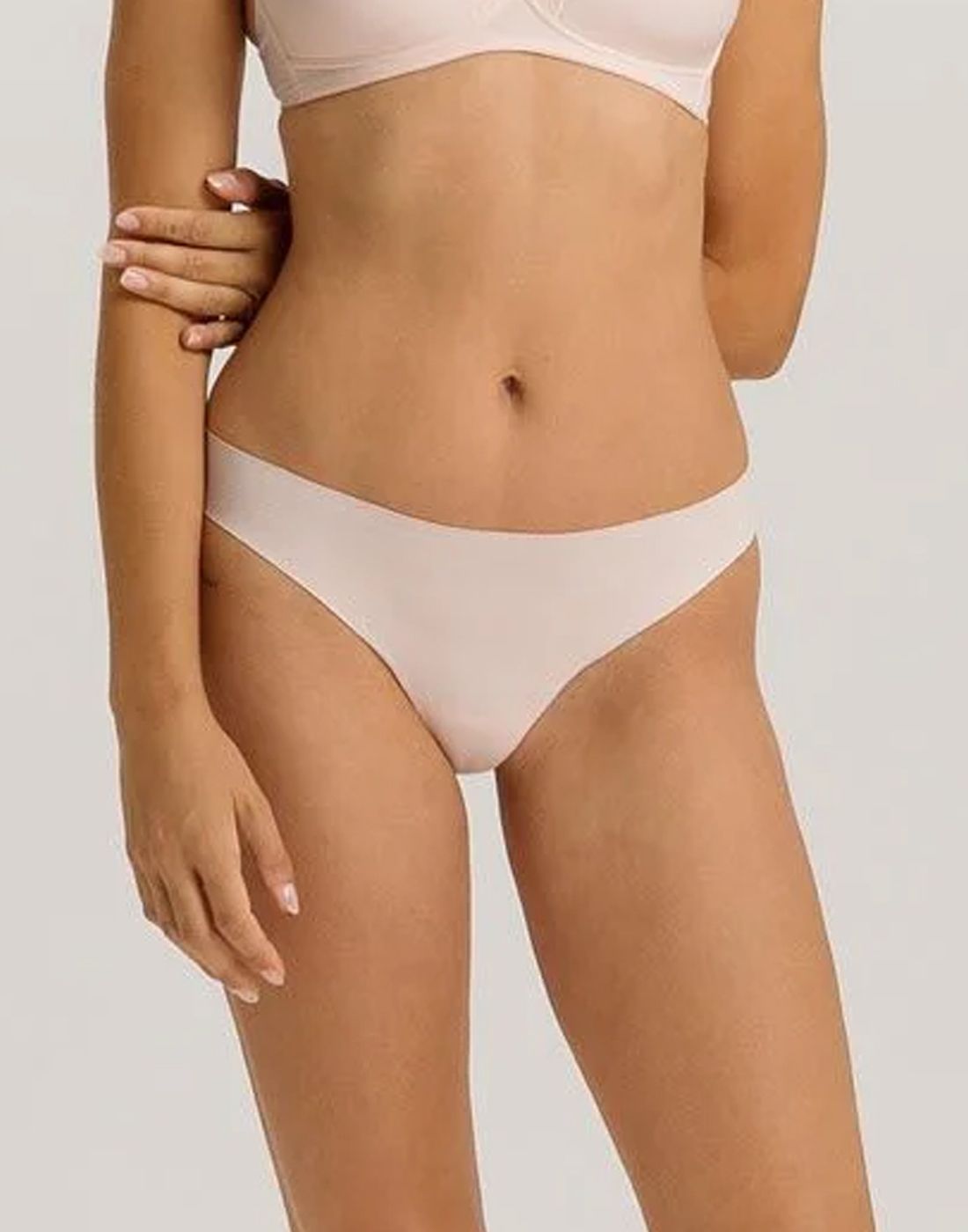 hanro invisible cotton stringtruse powder rosa