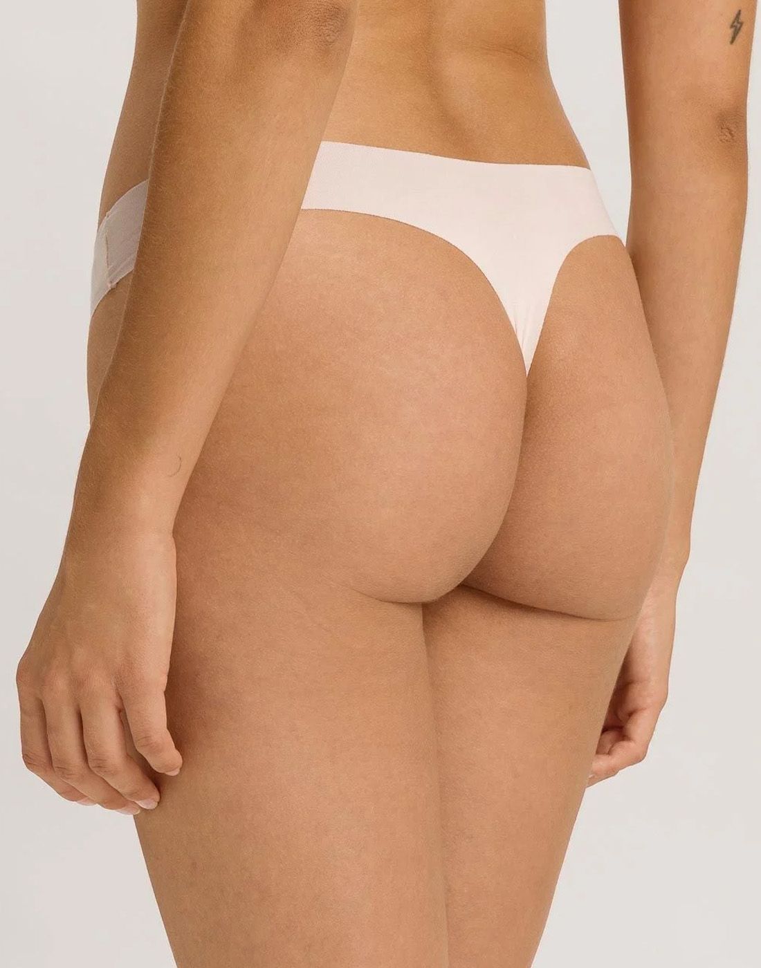 hanro invisible cotton stringtruse powder rosa