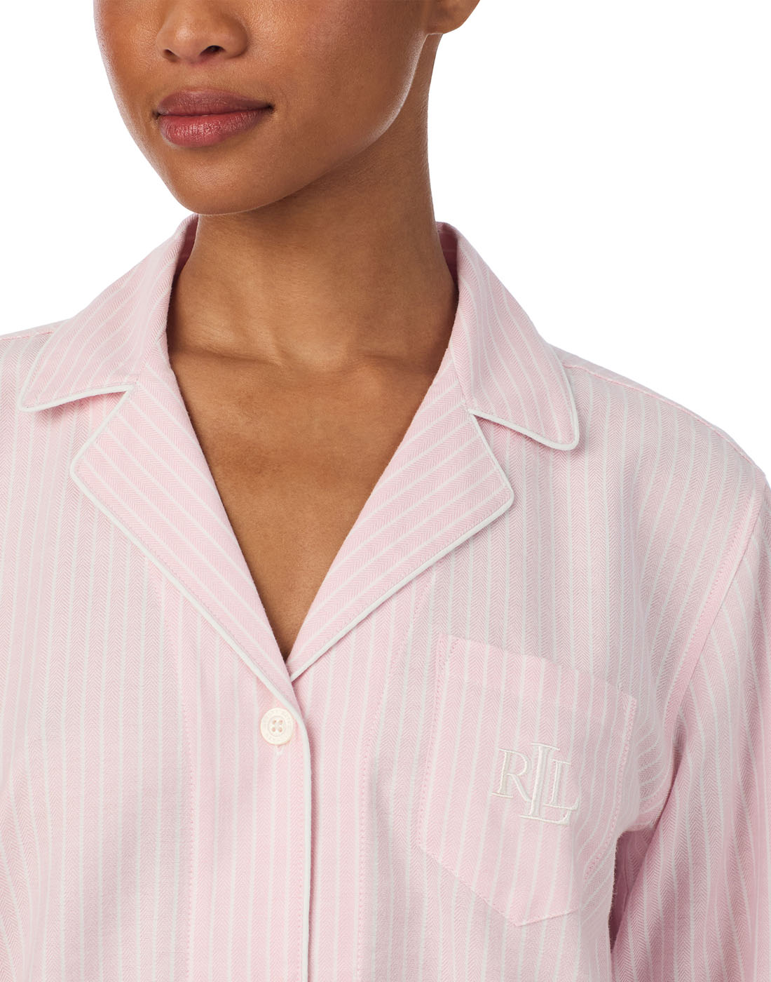 N92448 ralph lauren pysjamas skjorte bukse rosa