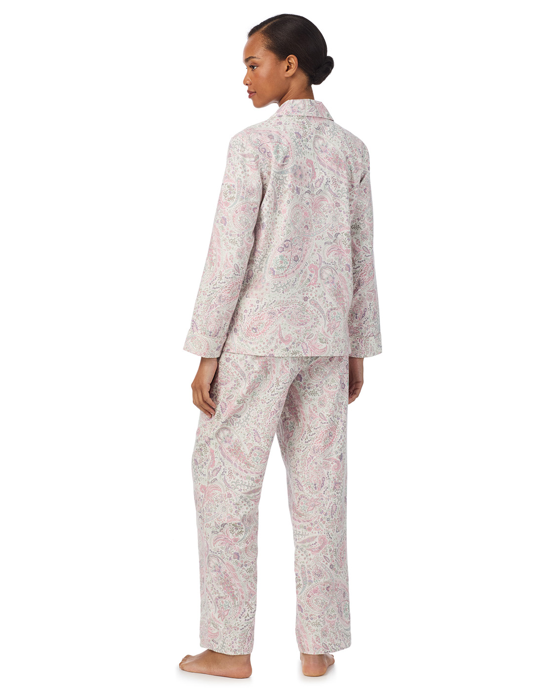 N92448 ralph lauren pysjamas skjorte bukse rosa