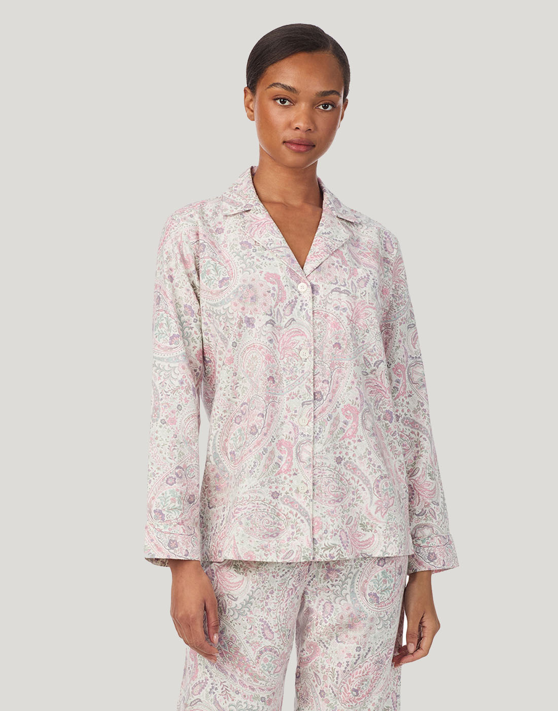 N92448 ralph lauren pysjamas skjorte bukse rosa