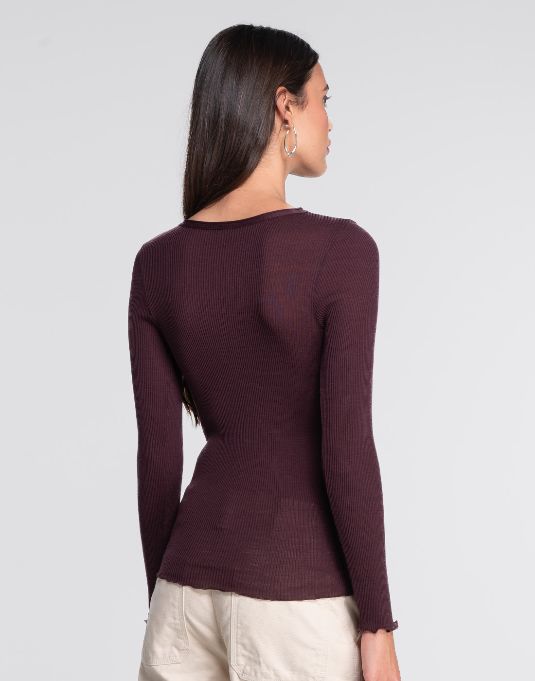 oscalito 3446R burgunder lilla ullundertøy