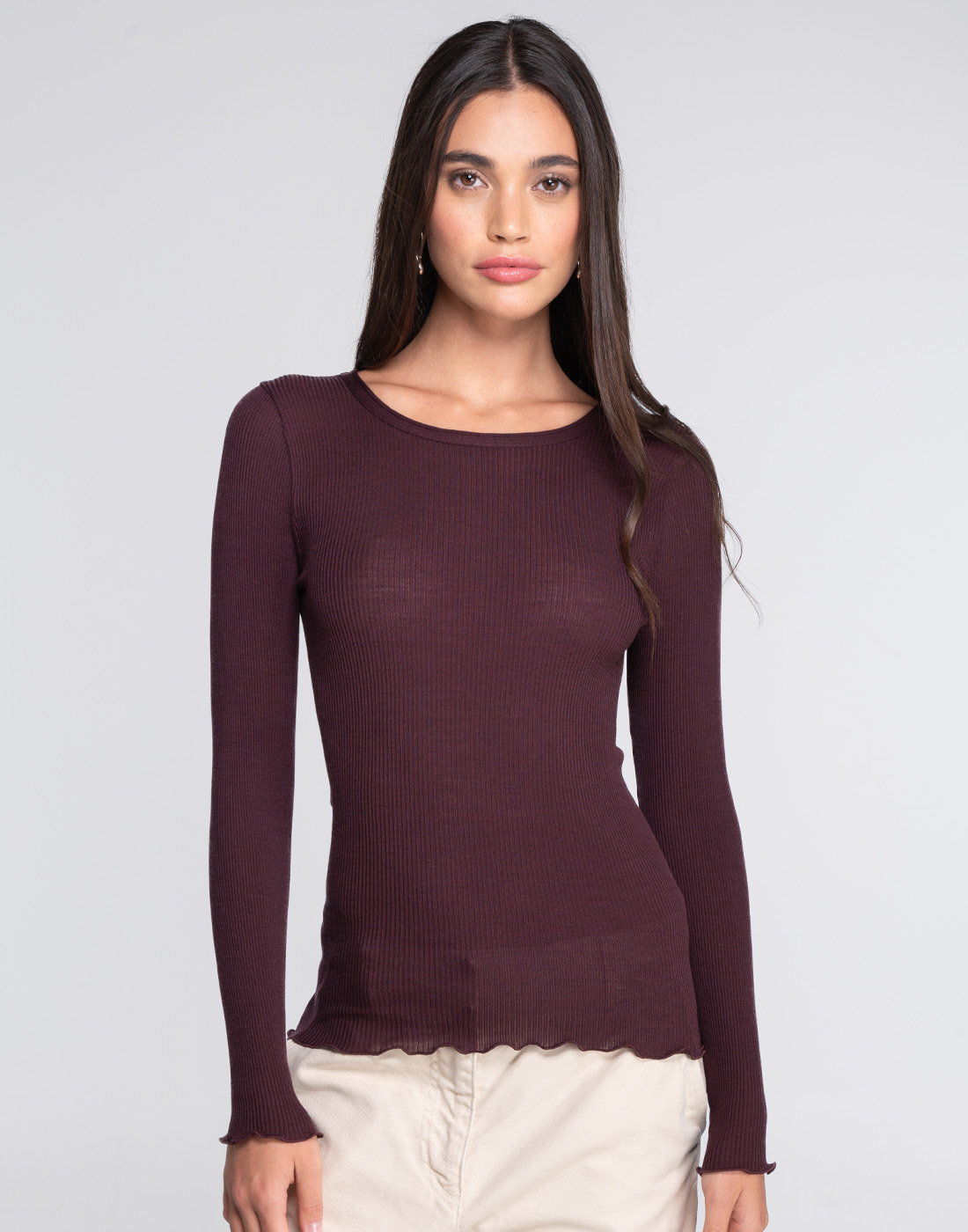 oscalito 3446R burgunder lilla ullundertøy