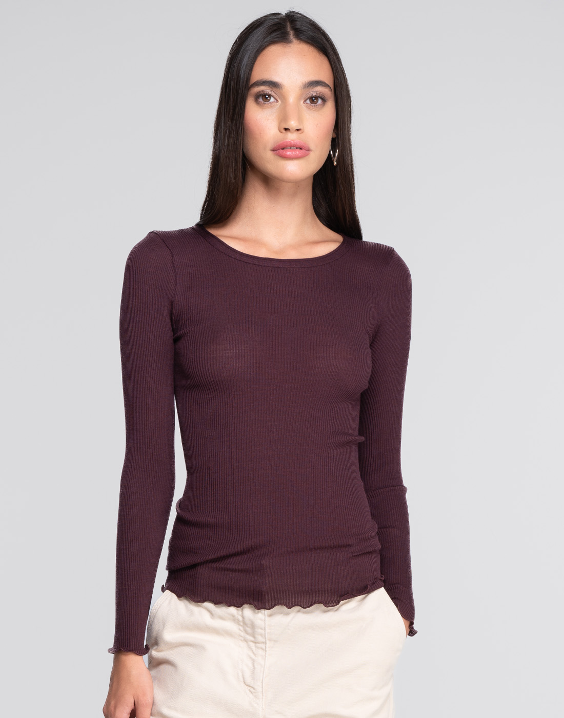 oscalito 3446R burgunder lilla ullundertøy