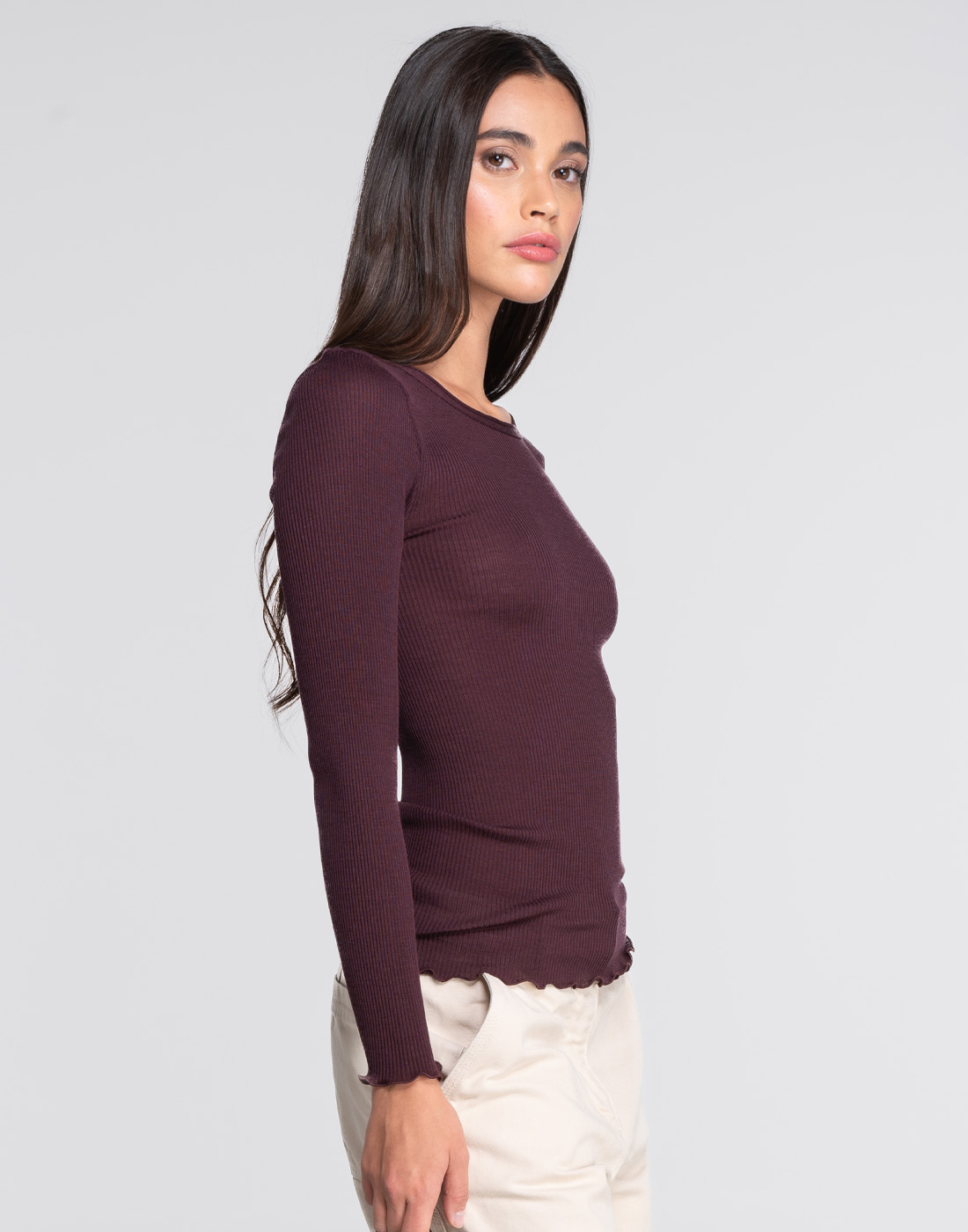 oscalito 3446R burgunder lilla ullundertøy