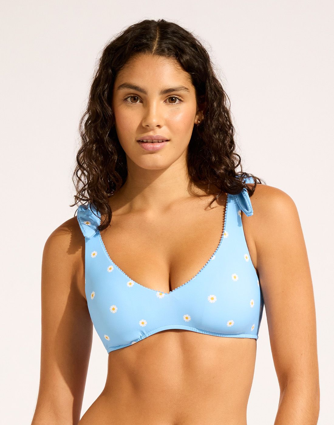 Seafolly daisy chain 31551-271 bikini powder blue front Seafolly daisy chain 31551-272 powder blue bikinitopp