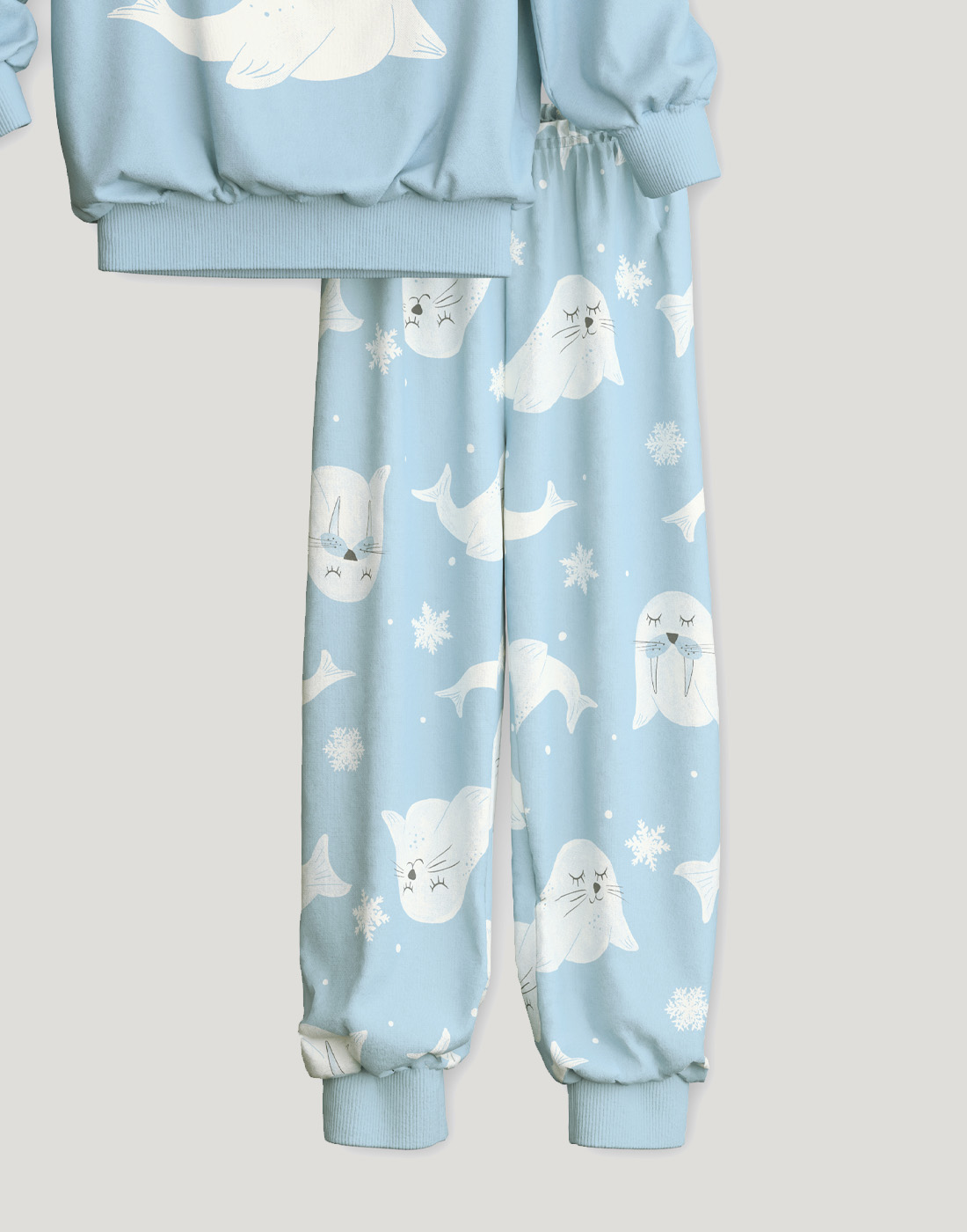 calida pysj barn blå mønstret