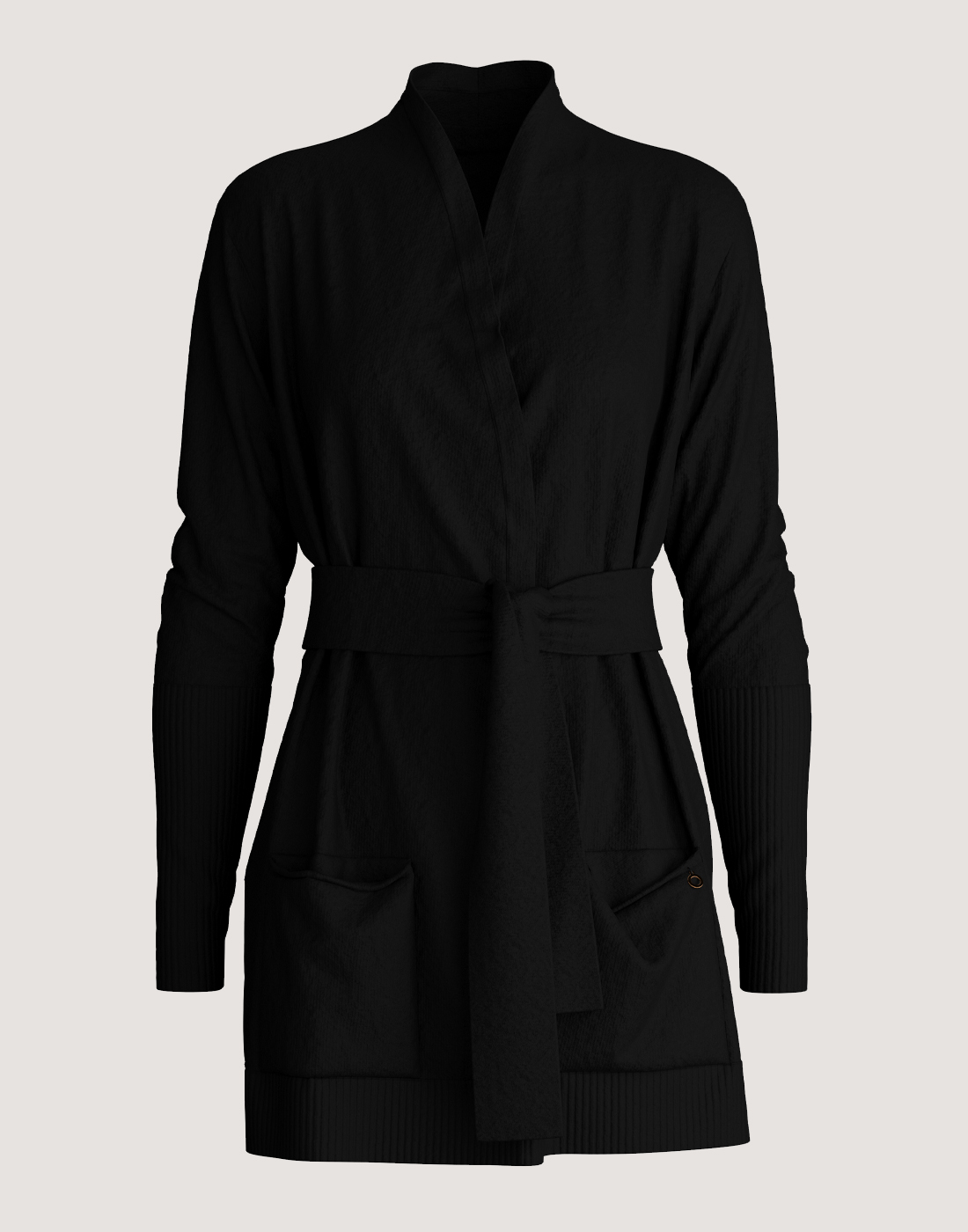 calida cosy collection ull cardigan svart