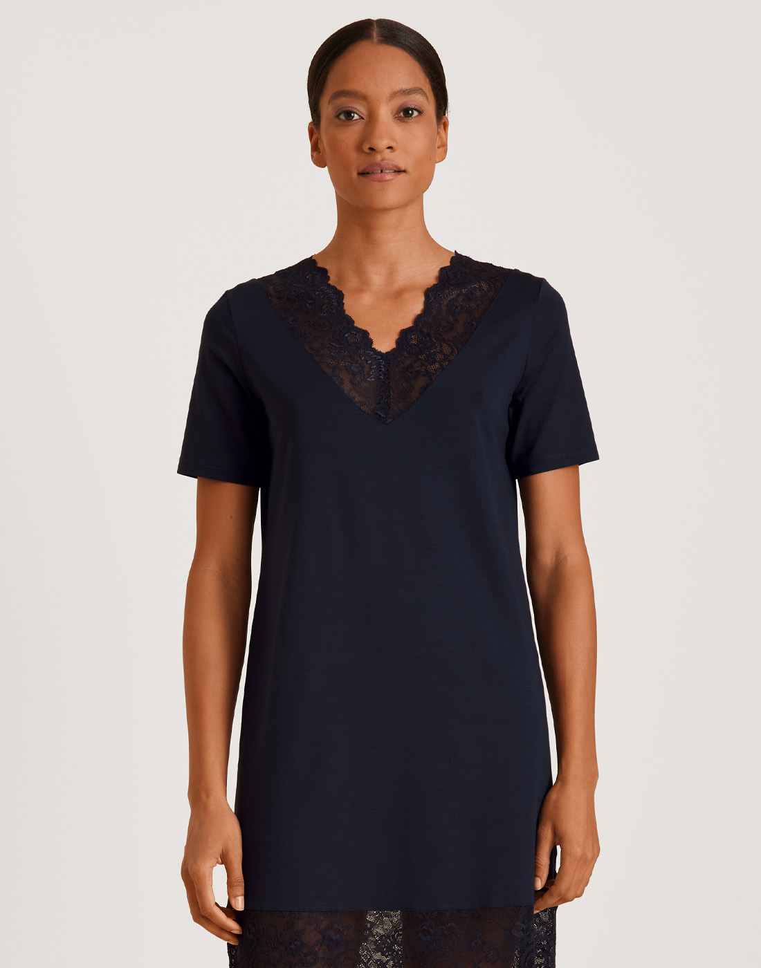 calida elegant dreams nattkjole blonder mørkeblå