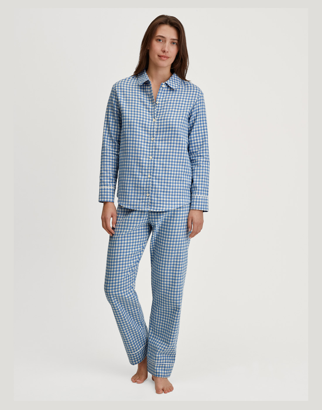 calida flannel dreams pysjamas scandinavian blå