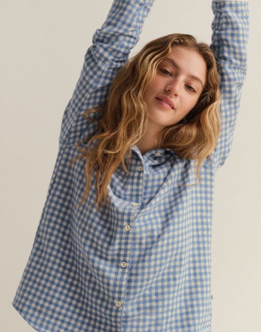 calida flannel dreams pysjamas scandinavian blå