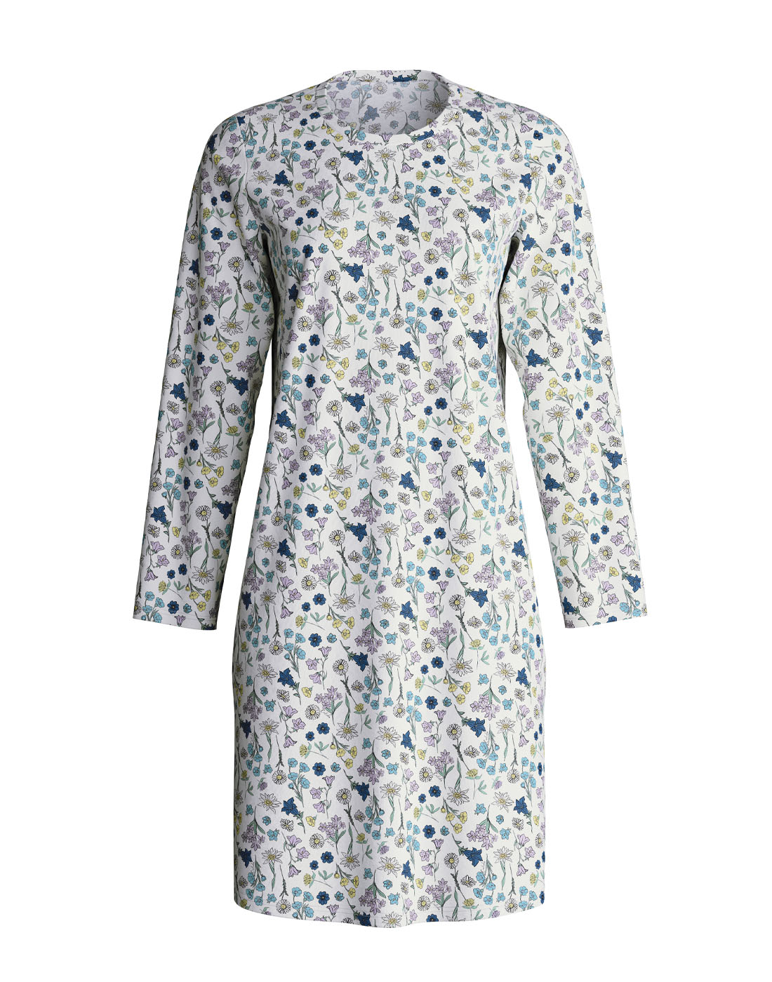 nattkjole calida flower nights i blå