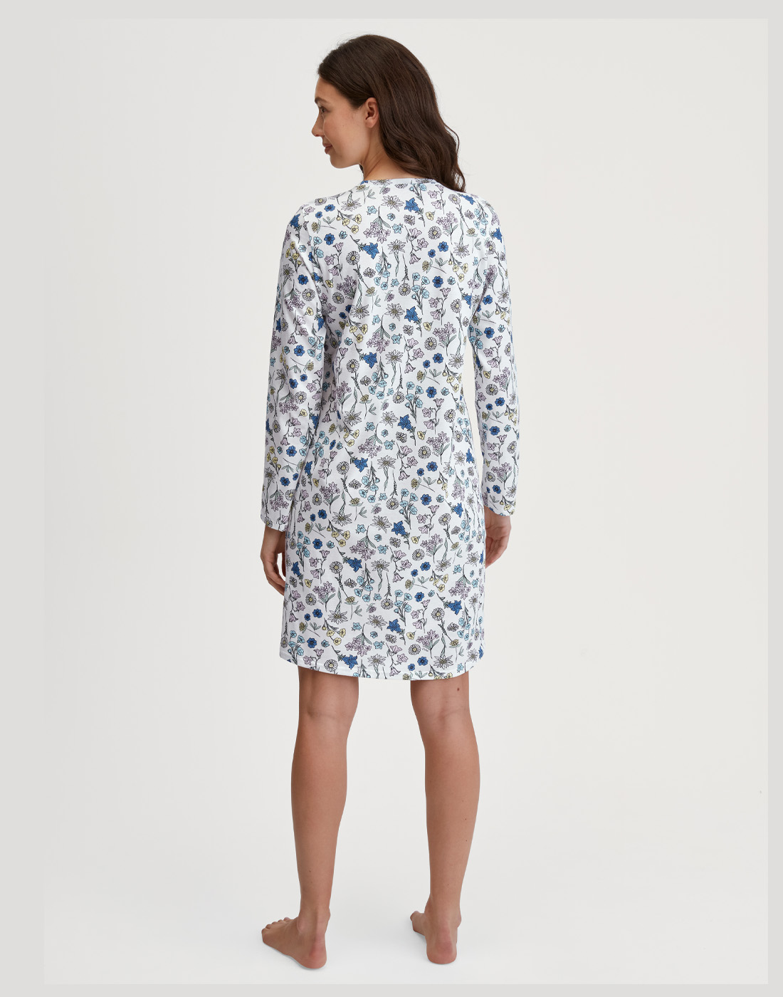 nattkjole calida flower nights i blå