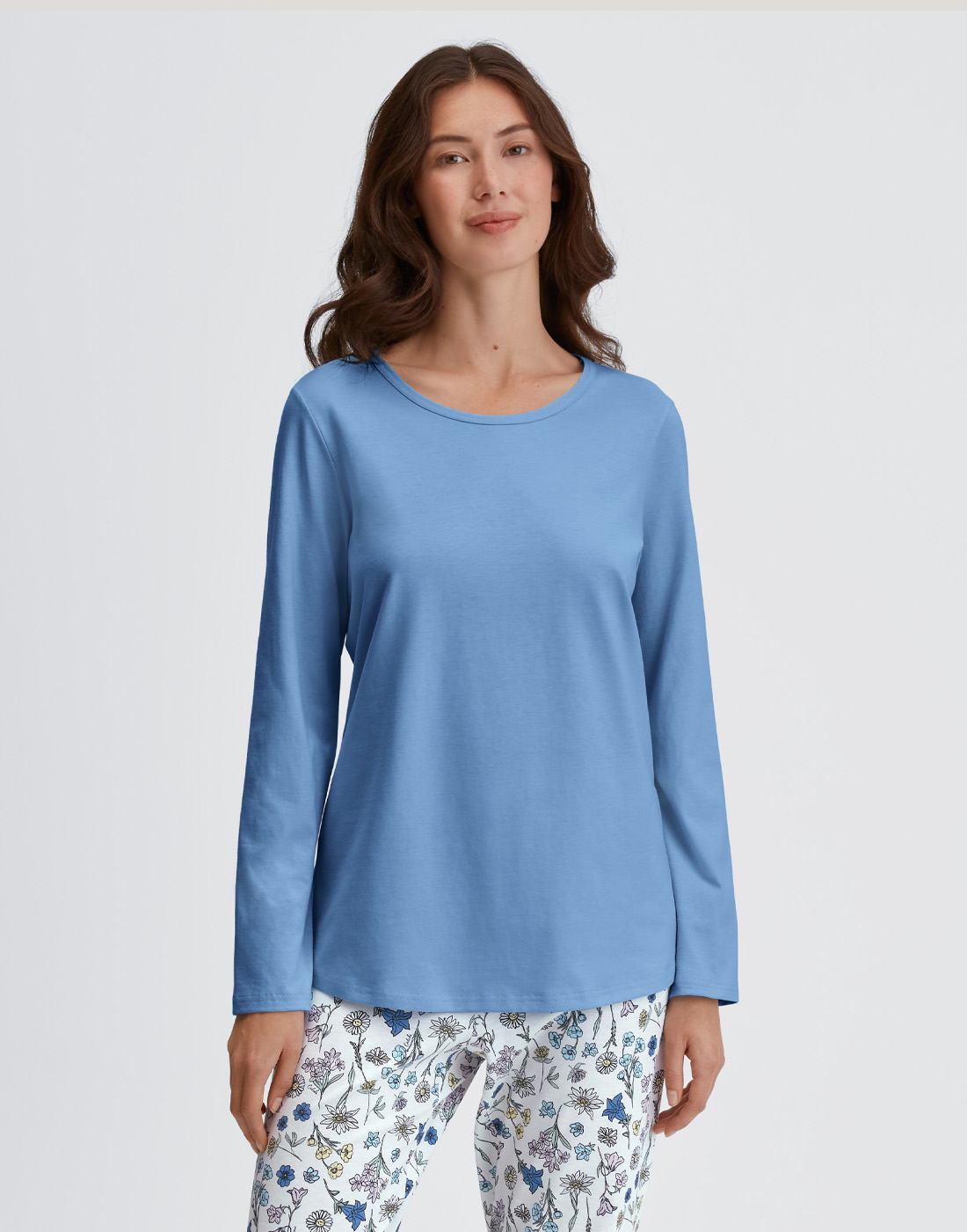 calida flower nights pysj blå mønstret