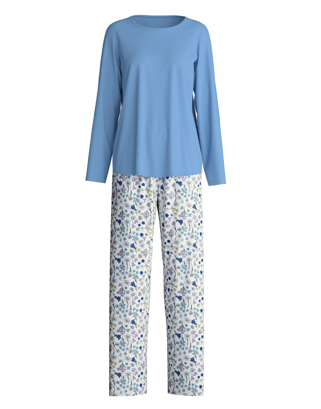 calida flower nights pysj blå mønstret