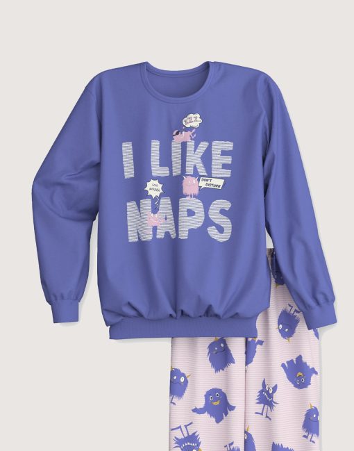 calida kids monsters pysj lilla blå