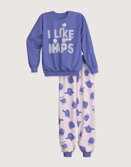 calida kids monsters pysj lilla blå