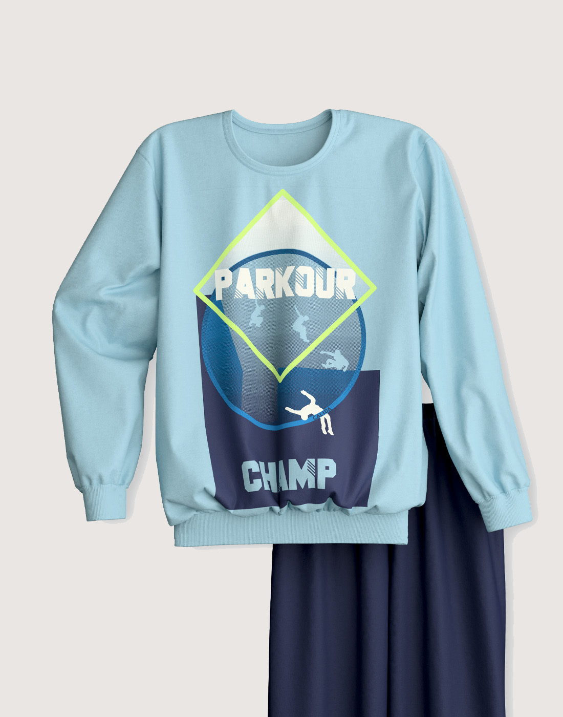 calida kids parkour barnepysj cascade blå