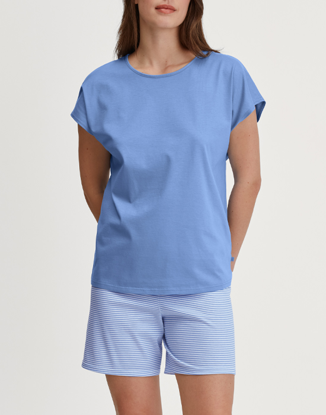 calida lovely nights pysj shorts og t skjorte blå