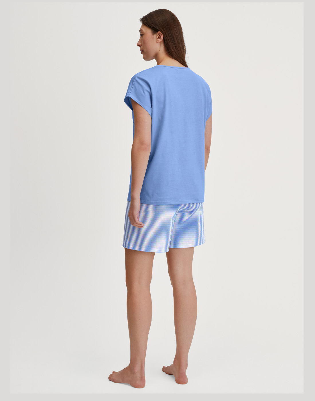 calida lovely nights pysj shorts og t skjorte blå