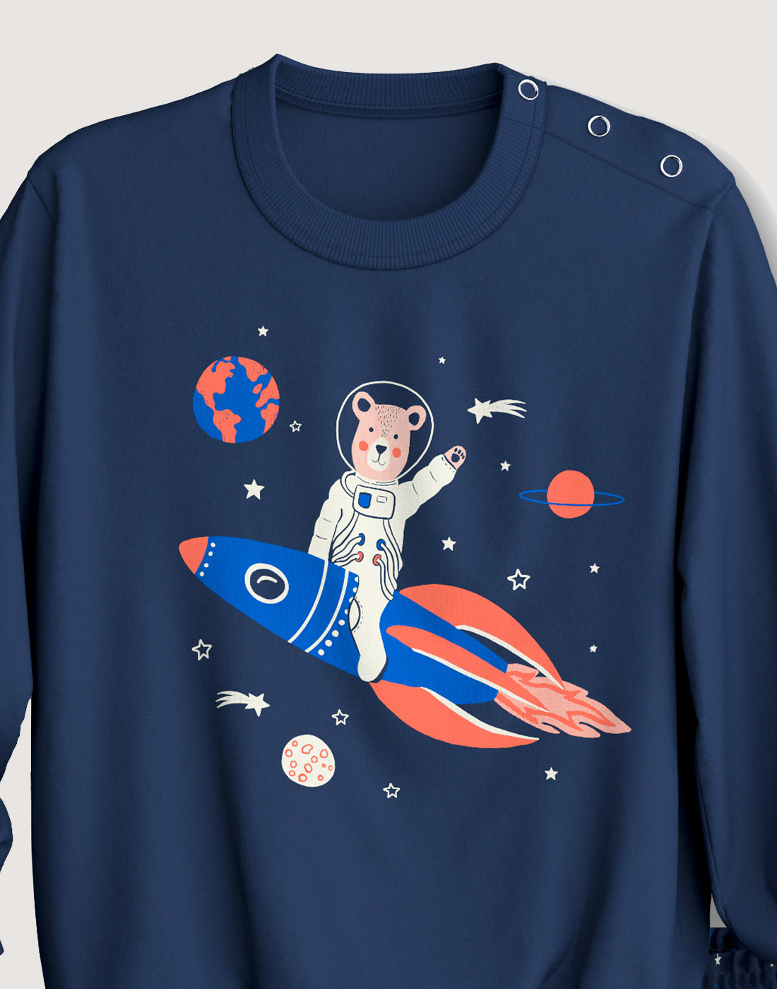 calida pysj barn blå mønster